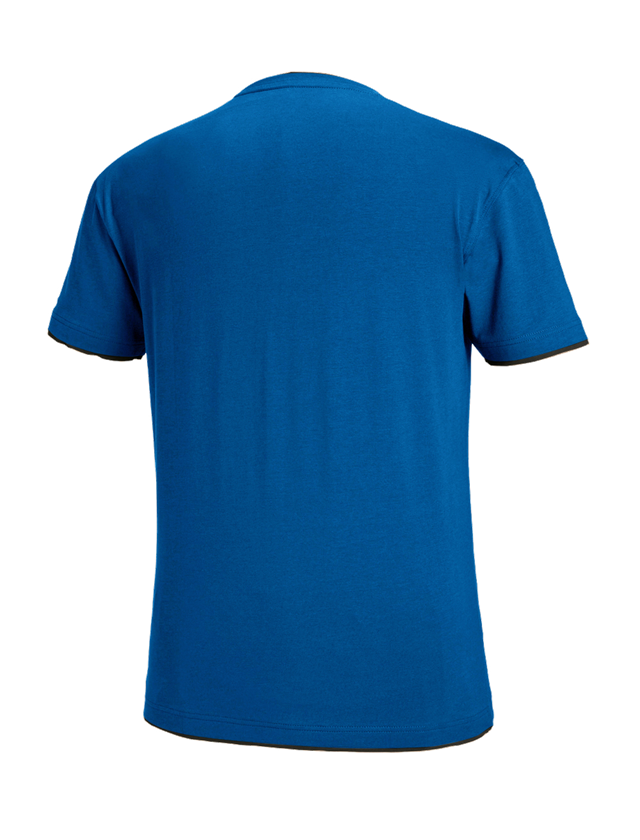 Maglie | Pullover | Camicie: e.s. t-shirt cotton stretch Layer + blu genziana/grafite 1