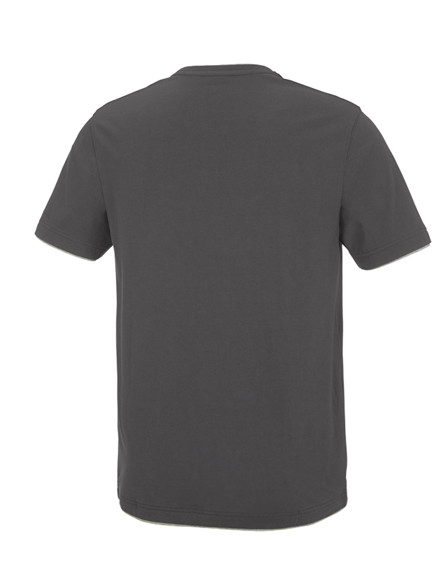 Maglie | Pullover | Camicie: e.s. t-shirt cotton stretch Layer + antracite /platino 1