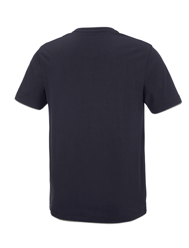 Maglie | Pullover | Camicie: e.s. t-shirt cotton stretch Layer + blu scuro/grigio sfumato 3