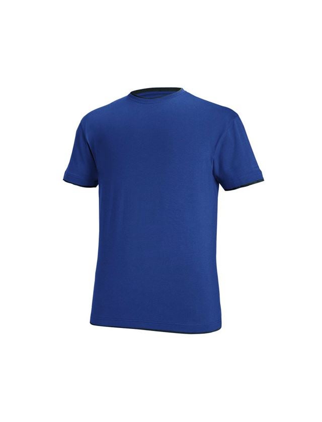 Maglie | Pullover | Camicie: e.s. t-shirt cotton stretch Layer + blu reale/nero 2