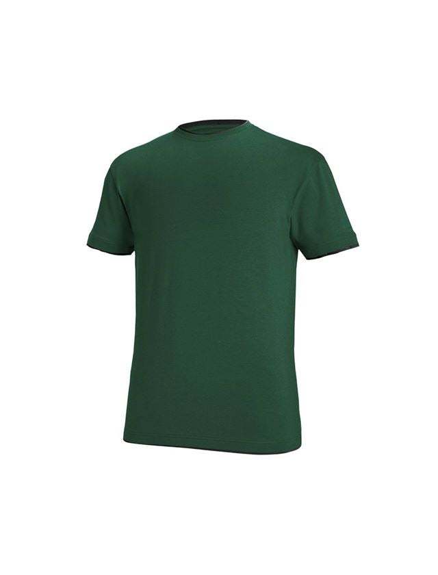 Giardinaggio / Forestale / Agricoltura: e.s. t-shirt cotton stretch Layer + verde/nero 2