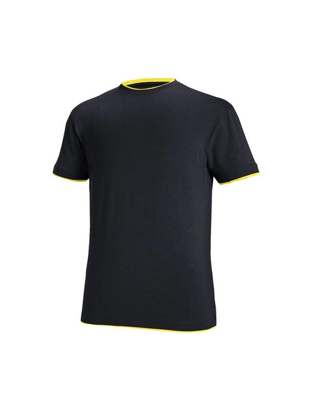 Maglie | Pullover | Camicie: e.s. t-shirt cotton stretch Layer + zaffiro/agrume