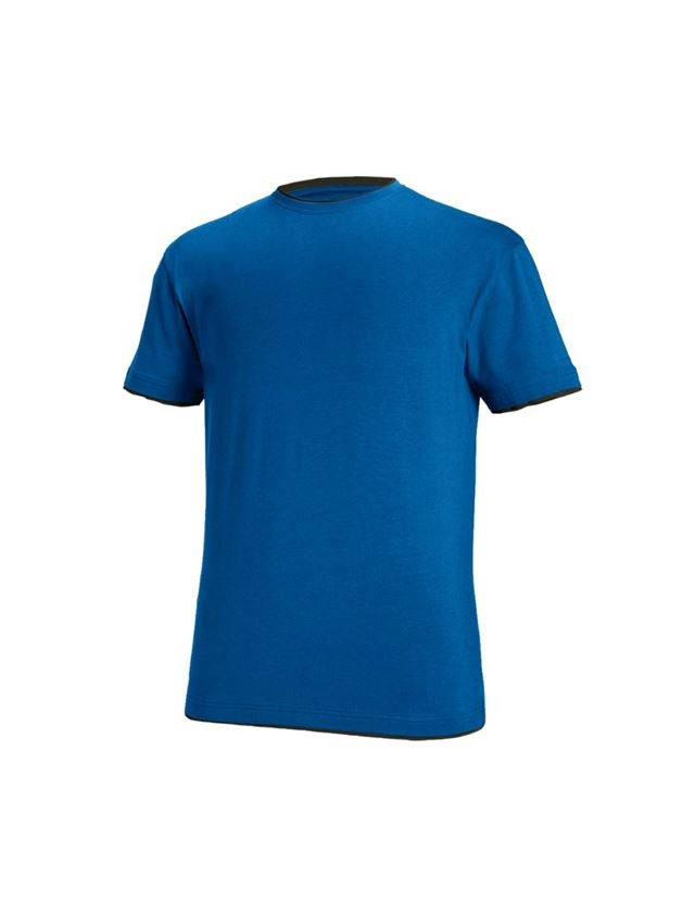 Maglie | Pullover | Camicie: e.s. t-shirt cotton stretch Layer + blu genziana/grafite