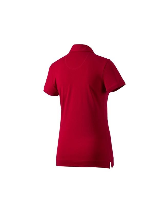 Maglie | Pullover | Bluse: e.s. polo cotton stretch, donna + rosso fuoco 1