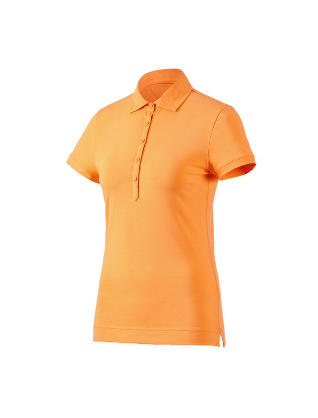 Maglie | Pullover | Bluse: e.s. polo cotton stretch, donna + arancio chiaro