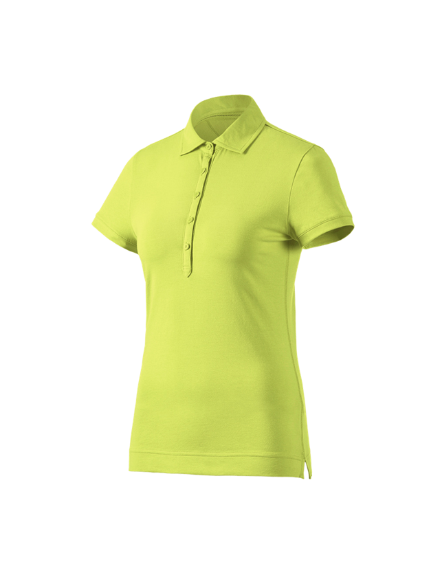Maglie | Pullover | Bluse: e.s. polo cotton stretch, donna + verde maggio