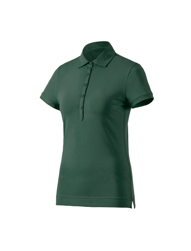 Maglie | Pullover | Bluse: e.s. polo cotton stretch, donna + verde