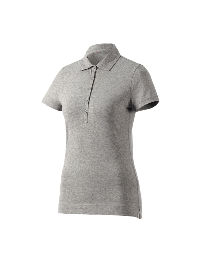 Maglie | Pullover | Bluse: e.s. polo cotton stretch, donna + grigio sfumato