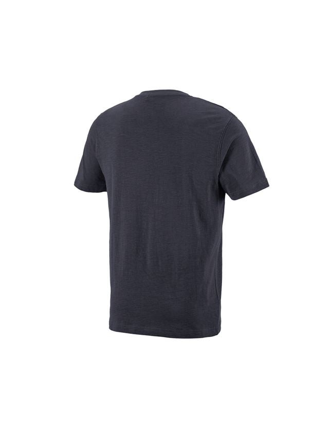 Maglie | Pullover | Camicie: e.s. t-shirt cotton slub V-Neck + zaffiro 1