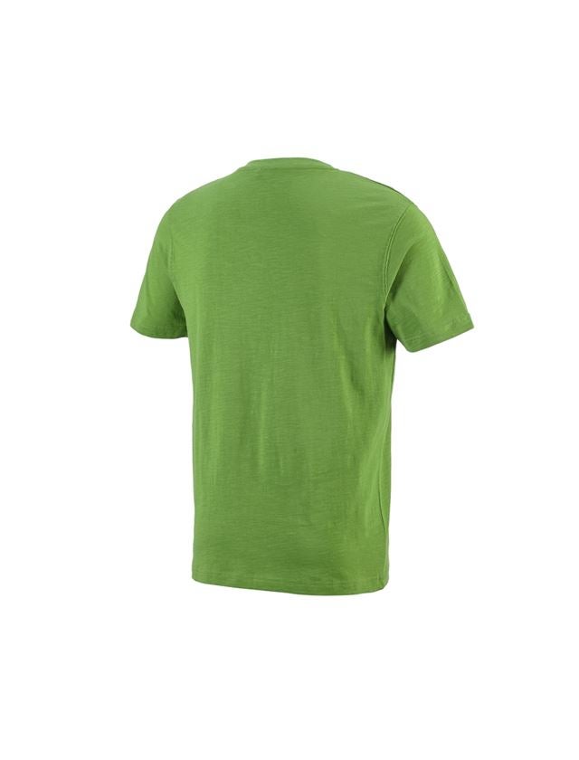 Maglie | Pullover | Camicie: e.s. t-shirt cotton slub V-Neck + verde mare 1