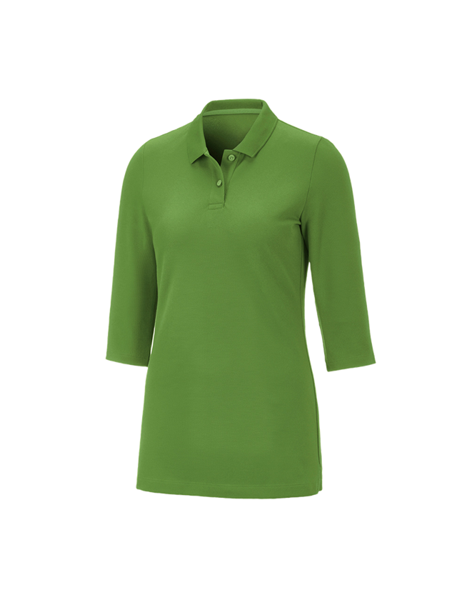 Maglie | Pullover | Bluse: e.s. polo piqué c. manica 3/4 cotton stretch,donna + verde mare