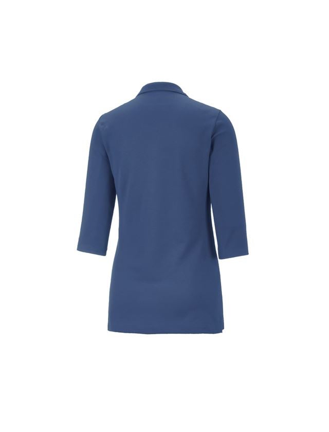 Maglie | Pullover | Bluse: e.s. polo piqué c. manica 3/4 cotton stretch,donna + cobalto 1