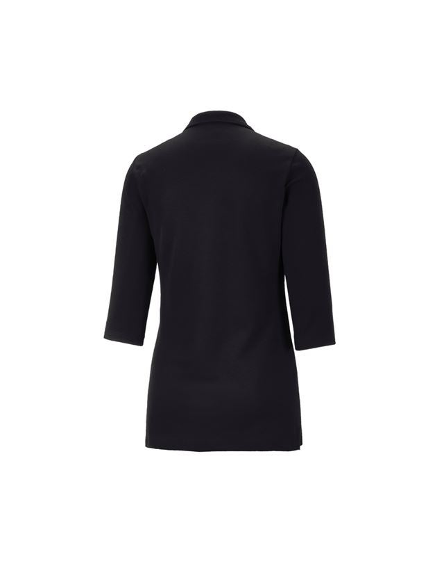 Maglie | Pullover | Bluse: e.s. polo piqué c. manica 3/4 cotton stretch,donna + nero 1