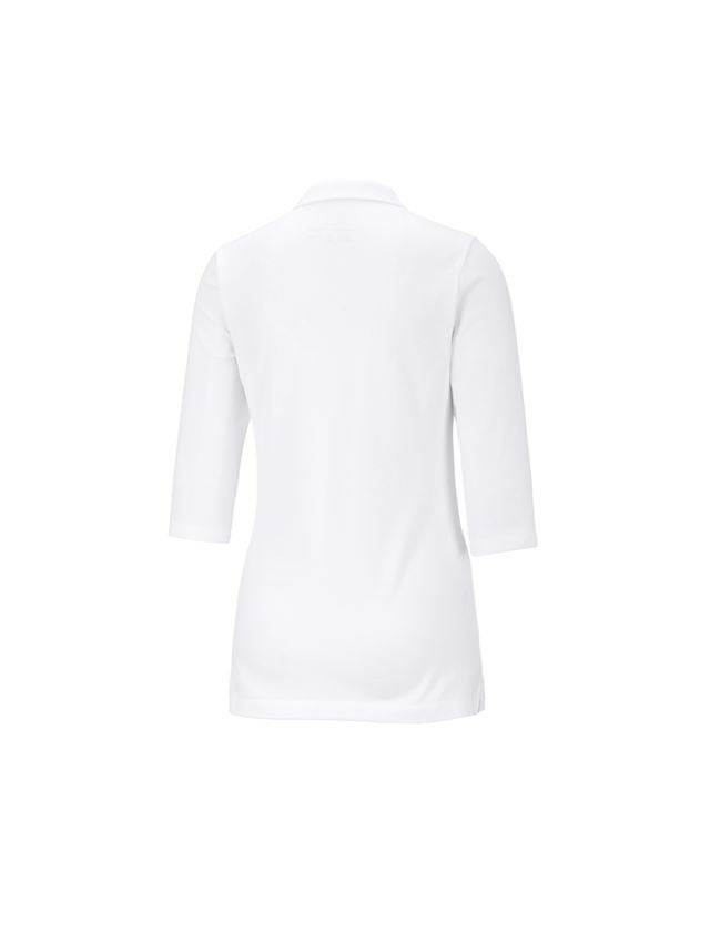 Maglie | Pullover | Bluse: e.s. polo piqué c. manica 3/4 cotton stretch,donna + bianco 1