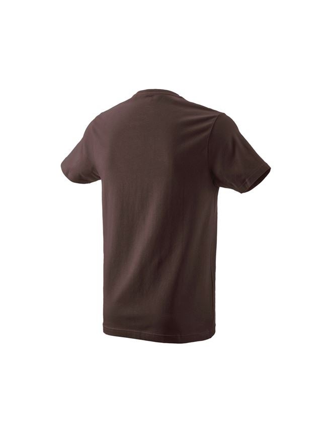 Maglie | Pullover | Camicie: e.s. t-shirt 1908 + castagna/bianco 3