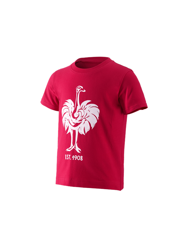 Maglie | Pullover | T-Shirt: e.s. t-shirt 1908, bambino + rosso fuoco/bianco
