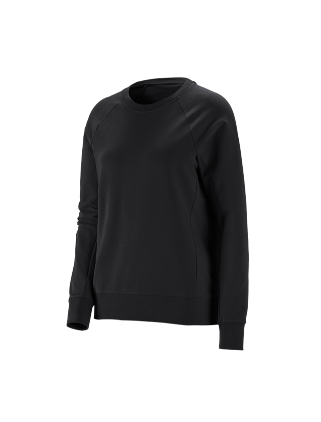 Maglie | Pullover | Bluse: e.s. felpa cotton stretch, donna + nero