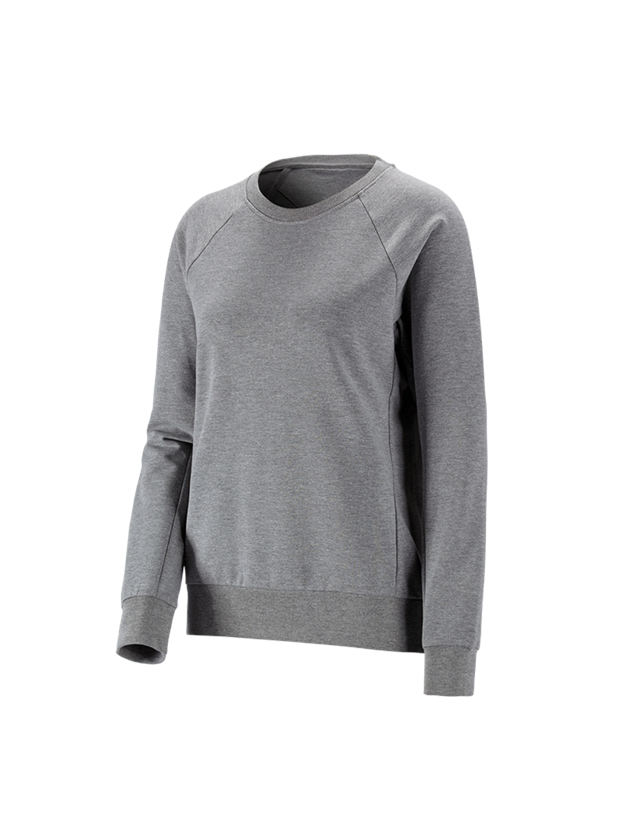 Maglie | Pullover | Bluse: e.s. felpa cotton stretch, donna + grigio sfumato