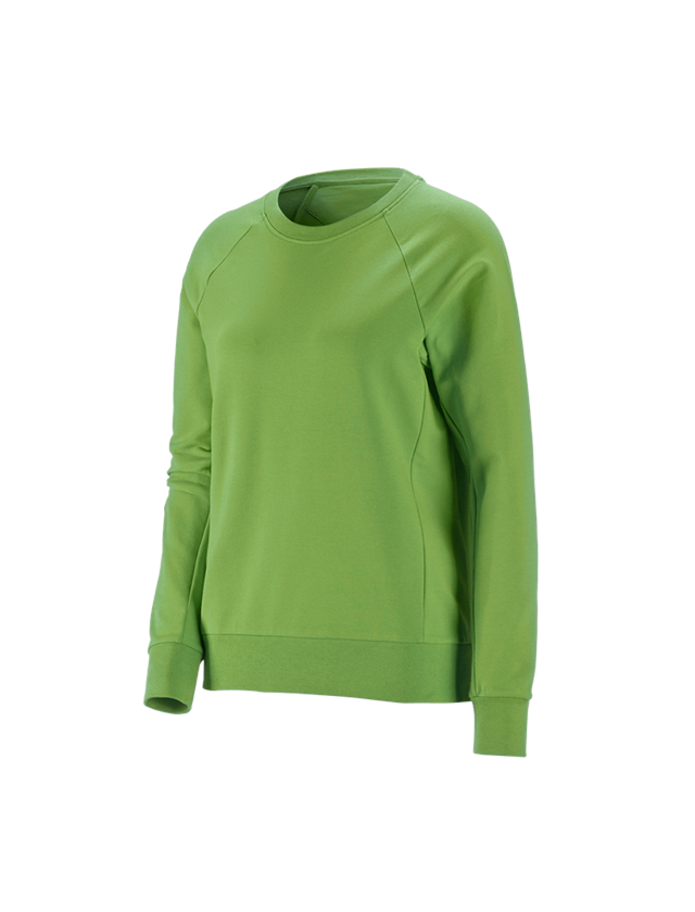 Maglie | Pullover | Bluse: e.s. felpa cotton stretch, donna + verde mare