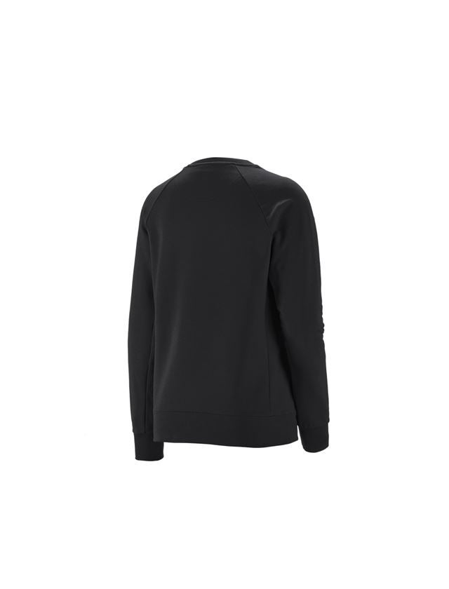 Maglie | Pullover | Bluse: e.s. felpa cotton stretch, donna + nero 1