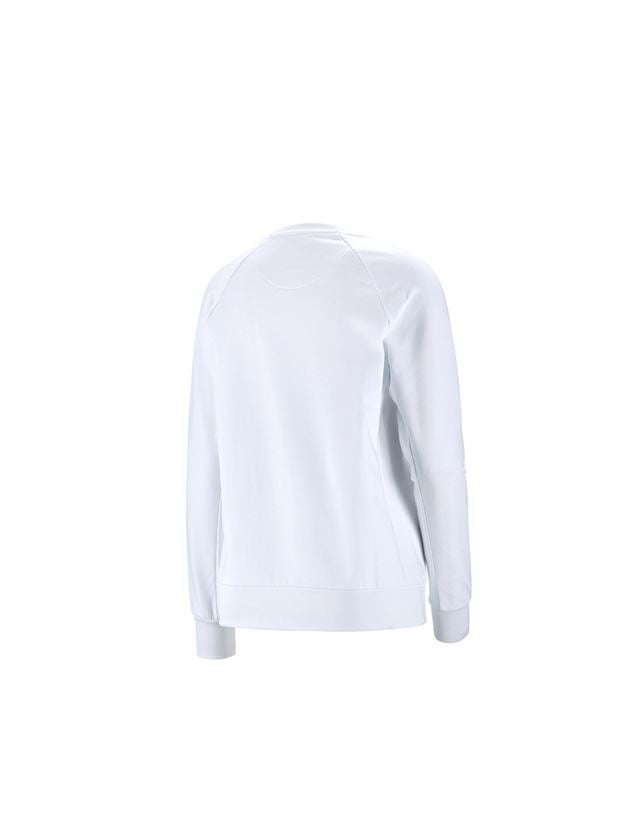Maglie | Pullover | Bluse: e.s. felpa cotton stretch, donna + bianco 1