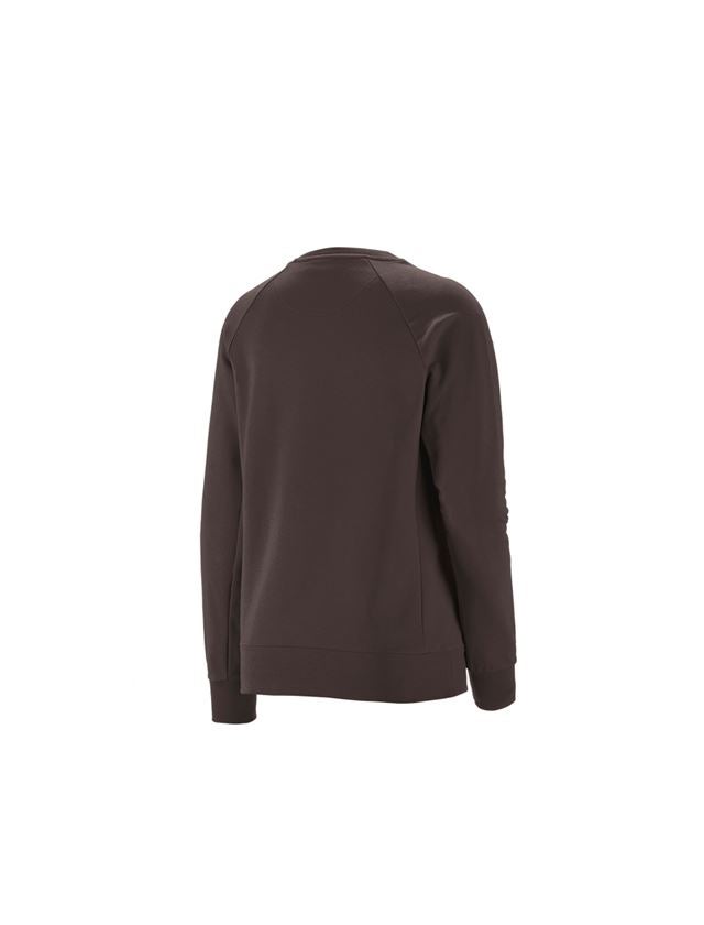 Maglie | Pullover | Bluse: e.s. felpa cotton stretch, donna + castagna 1