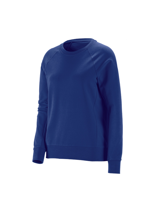 Maglie | Pullover | Bluse: e.s. felpa cotton stretch, donna + blu reale