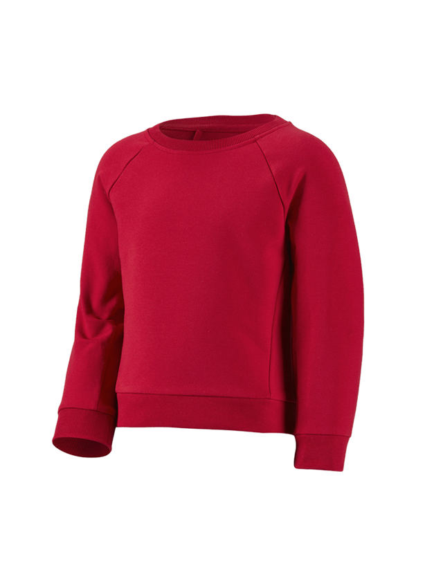 Maglie | Pullover | T-Shirt: e.s. felpa cotton stretch, bambino + rosso fuoco