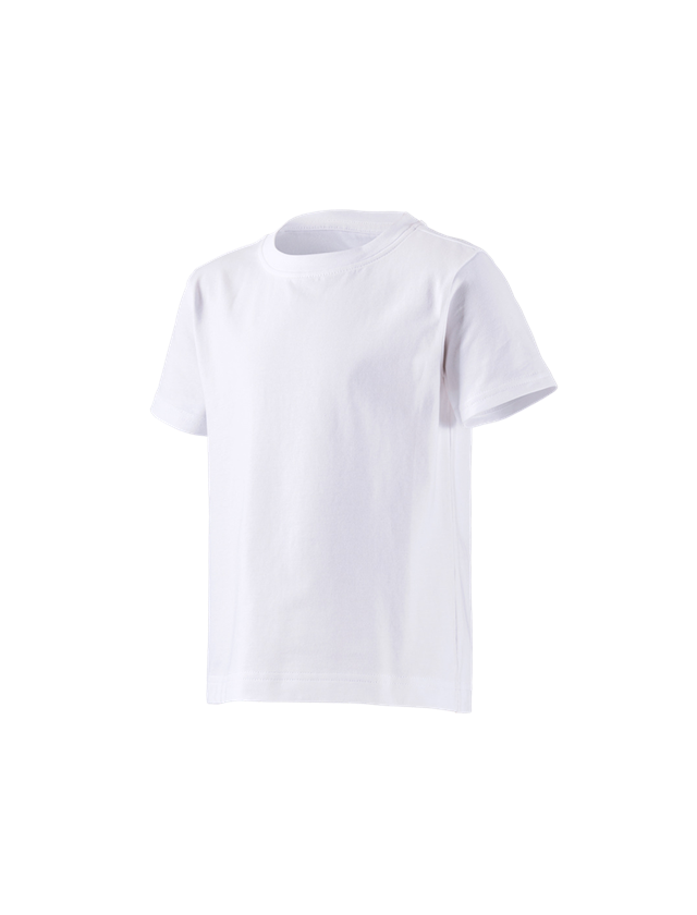 Temi: e.s. t-shirt cotton stretch, bambino + bianco