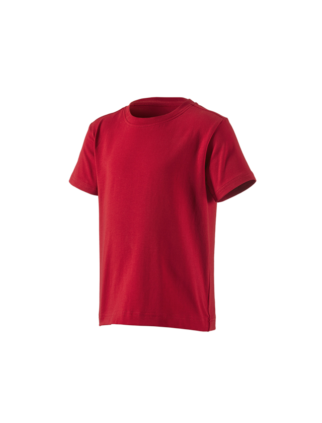 Temi: e.s. t-shirt cotton stretch, bambino + rosso fuoco