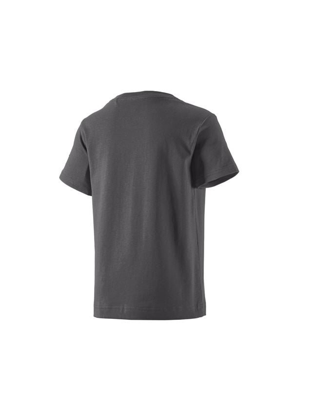Maglie | Pullover | T-Shirt: e.s. t-shirt cotton stretch, bambino + antracite  1