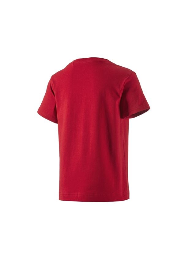 Temi: e.s. t-shirt cotton stretch, bambino + rosso fuoco 1
