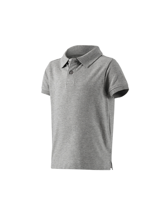 Shirts & Co.: e.s. Polo-Shirt cotton stretch, Kinder + graumeliert