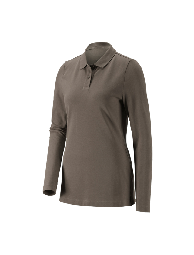 Maglie | Pullover | Bluse: e.s. polo in piqué longsleeve cotton stretch,donna + pietra