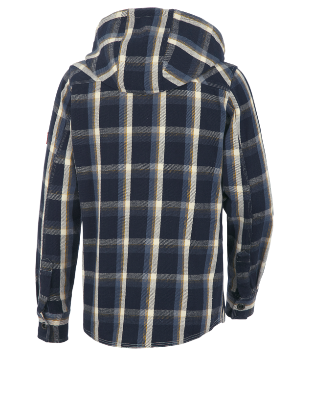 Maglie | Pullover | Camicie: Camicia con cappuccio e.s.roughtough + blu notte/blu acciaio/naturale/grano 3