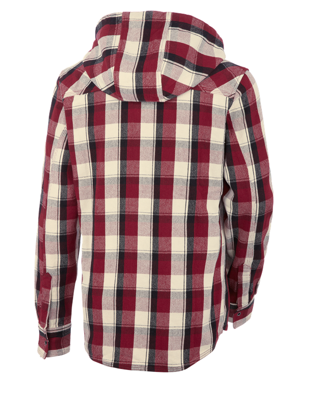 Maglie | Pullover | Camicie: Camicia con cappuccio e.s.roughtough + rubino/nero/naturale 3