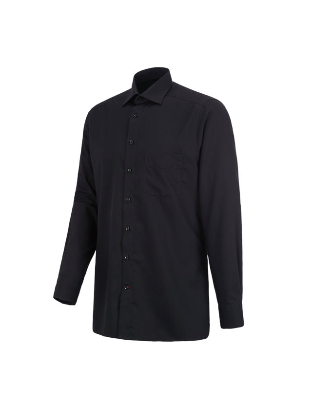 Maglie | Pullover | Camicie: Camicia Business e.s.comfort, a manica lunga + nero