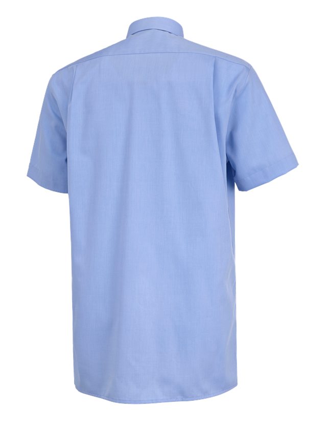 Maglie | Pullover | Camicie: Camicia Business e.s.comfort, a manica corta + blu chiaro melange 1