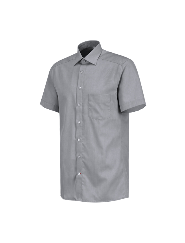 Maglie | Pullover | Camicie: Camicia Business e.s.comfort, a manica corta + grigio melange