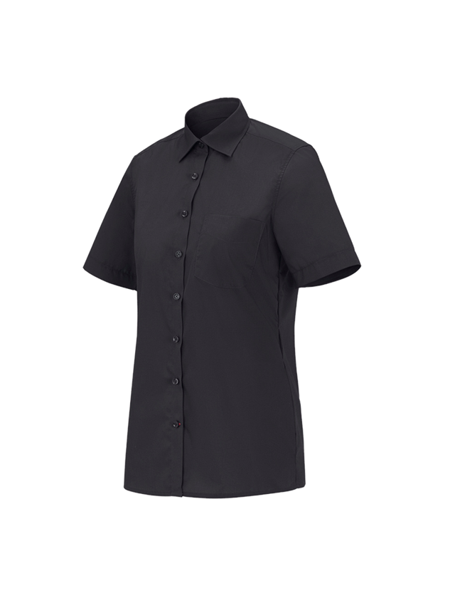 Maglie | Pullover | Bluse: e.s. blusa da servizio, a manica corta + nero
