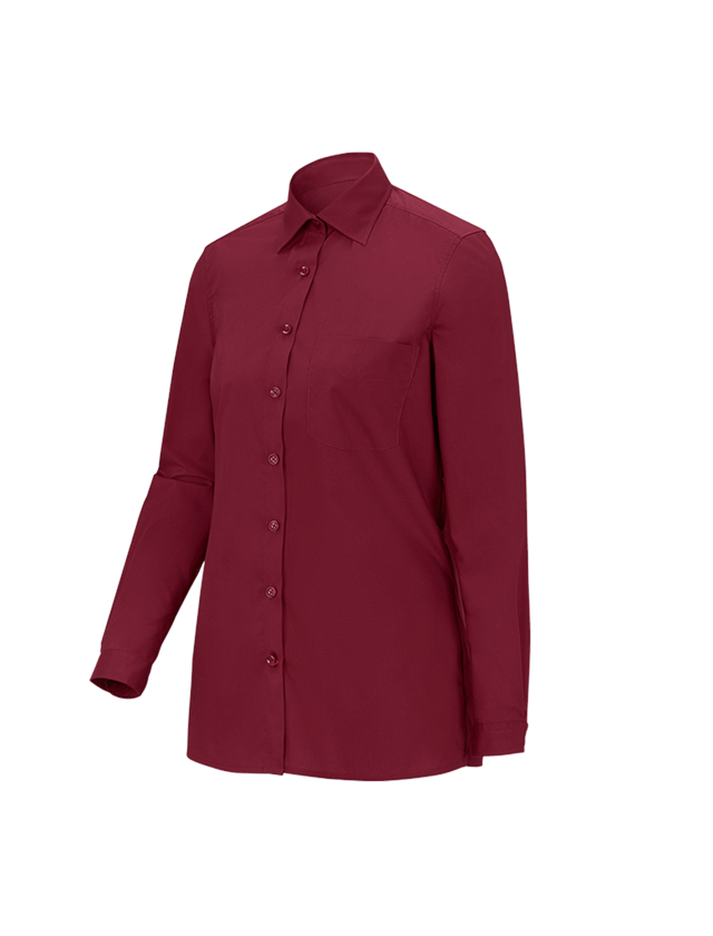 Maglie | Pullover | Bluse: e.s. blusa da servizio, a manica lunga + rubino