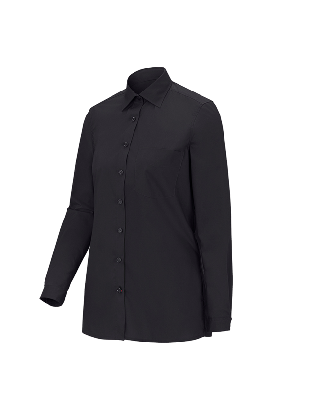 Maglie | Pullover | Bluse: e.s. blusa da servizio, a manica lunga + nero