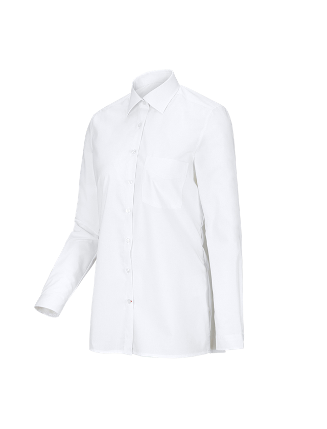 Maglie | Pullover | Bluse: e.s. blusa da servizio, a manica lunga + bianco