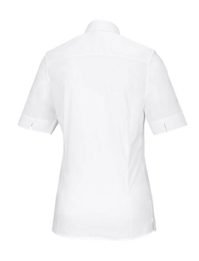Maglie | Pullover | Bluse: Blusa Business e.s.comfort, a manica corta + bianco 1