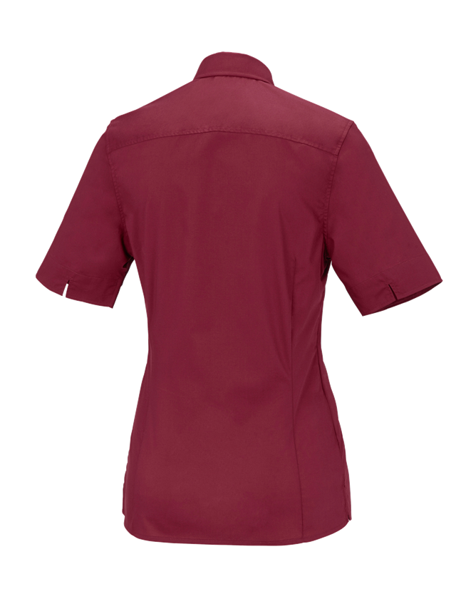 Maglie | Pullover | Bluse: Blusa Business e.s.comfort, a manica corta + rubino 1