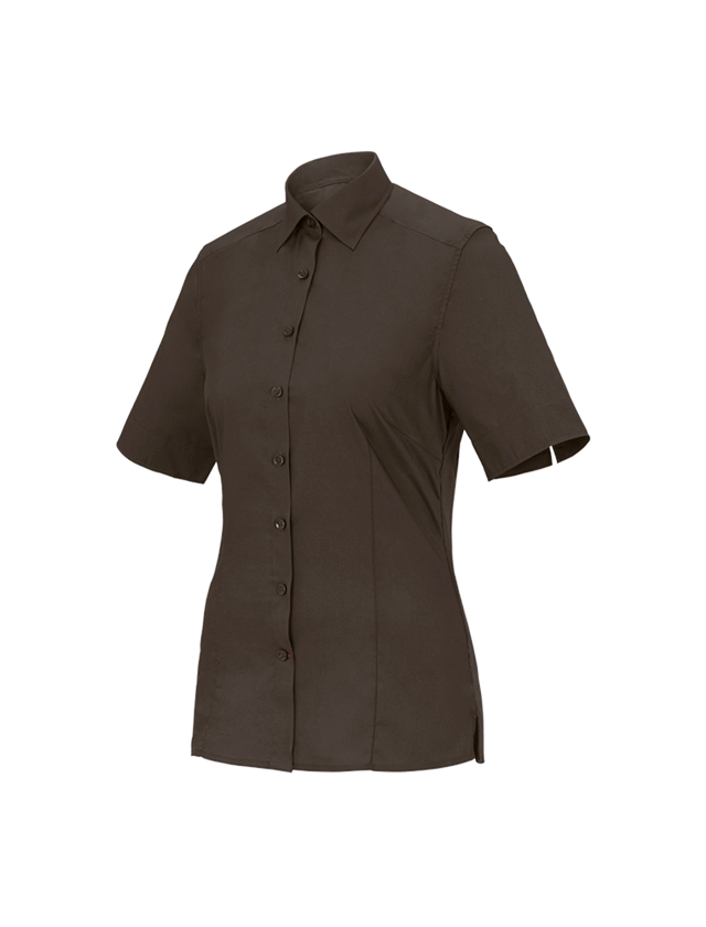 Maglie | Pullover | Bluse: Blusa Business e.s.comfort, a manica corta + castagna 2