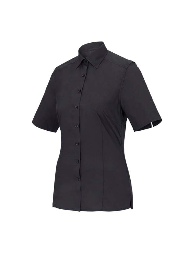 Maglie | Pullover | Bluse: Blusa Business e.s.comfort, a manica corta + nero