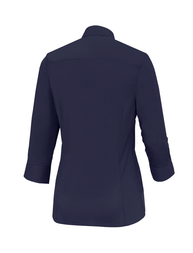 Maglie | Pullover | Bluse: Blusa Business e.s.comfort, manica a 3/4 + blu scuro 1