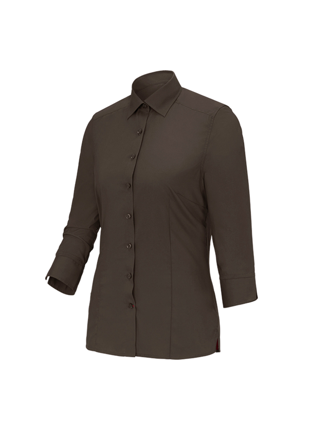 Maglie | Pullover | Bluse: Blusa Business e.s.comfort, manica a 3/4 + castagna