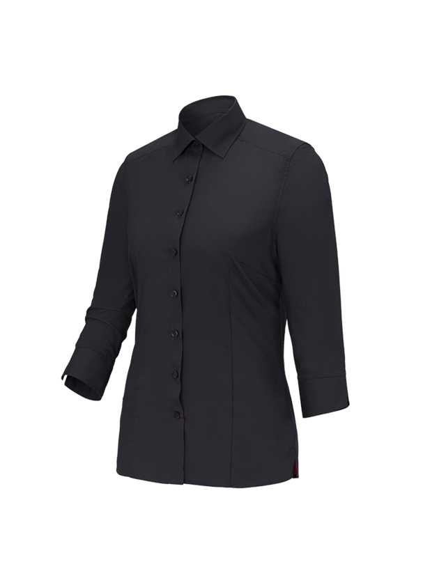 Maglie | Pullover | Bluse: Blusa Business e.s.comfort, manica a 3/4 + nero